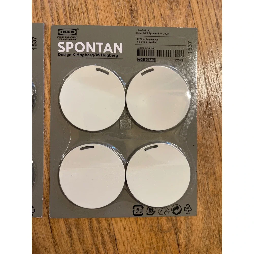 IKEA Spontan Magnets Set of 8 Black and White Circular New Sealed Office Teacher